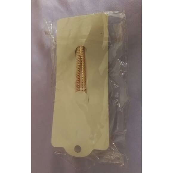 Vintage Gold-Tone Butterfly Hair Clip Barrette With Rhinestones - Picture 4 of 4